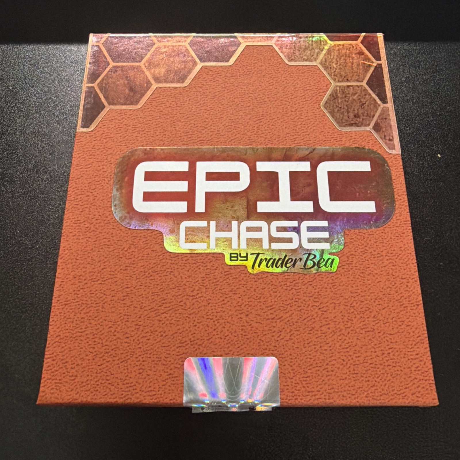 Trader Bea Epic Chase coin Box Paperboard Lined Foam Insert purple empty
