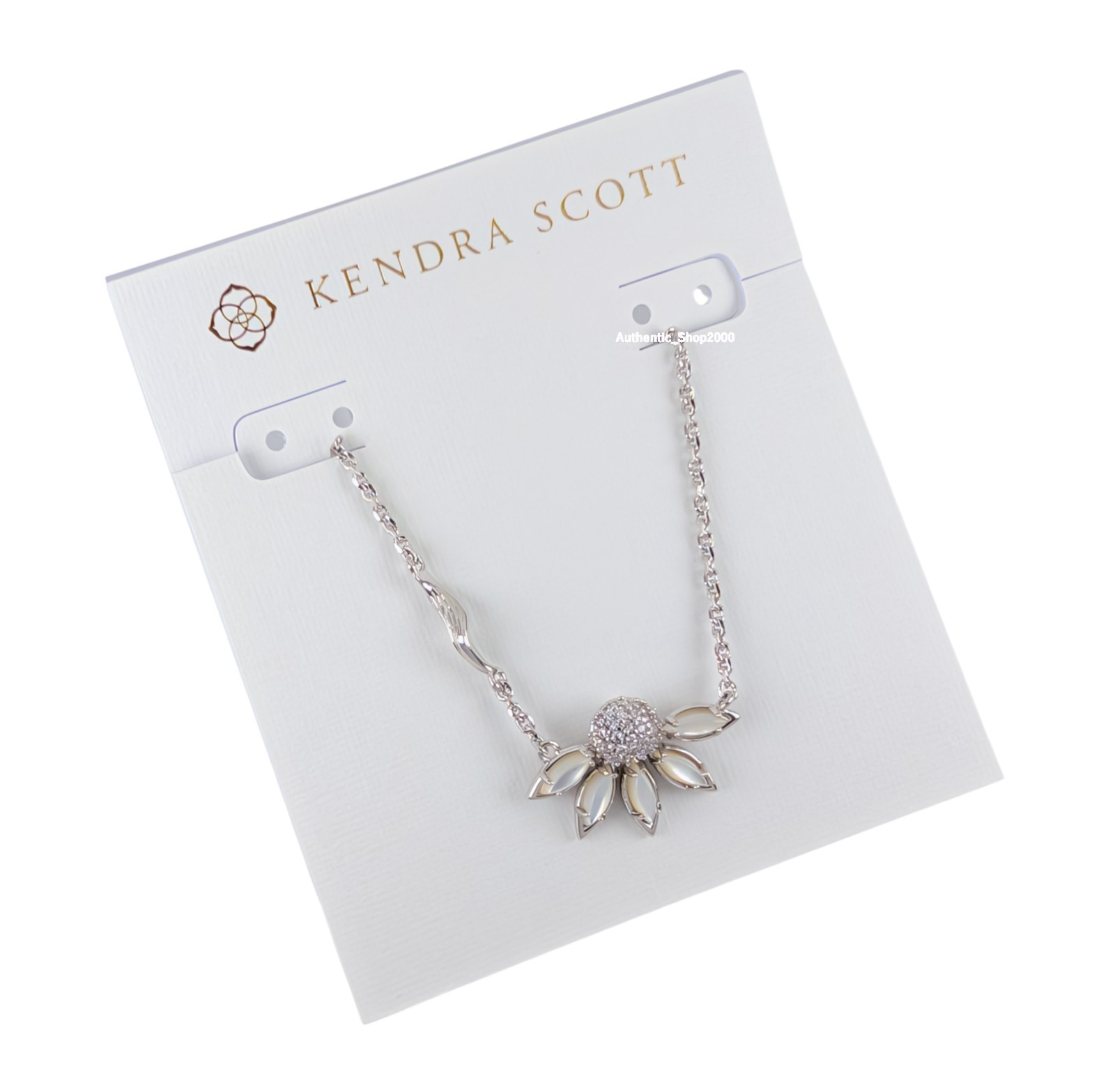 NEW 100% Authentic KENDRA SCOTT Ivory Mother of Pearl Anya Flower Necklace