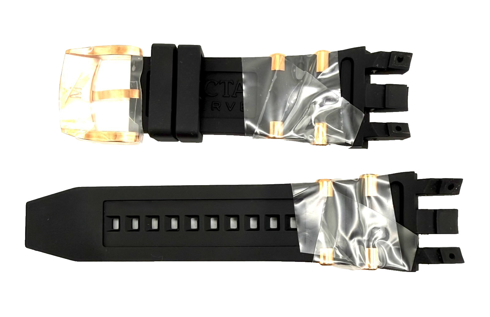 Authentic Invicta Subaqua 20124 Black Silicone/Rose Gold 31mm Watch Band