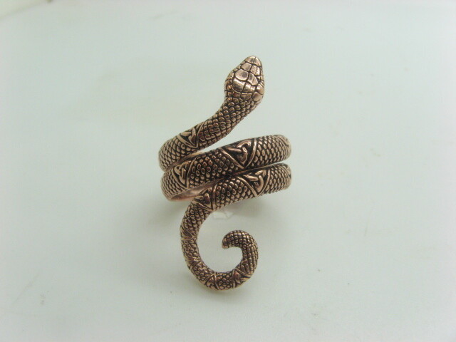 Solid Copper Snake Ring #CR563. Available in sizes 7 thru 10.
