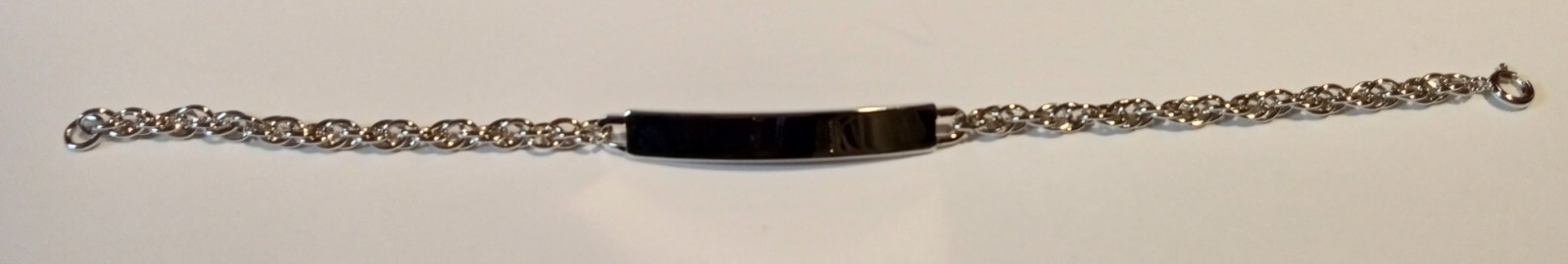 Vintage Speidel 7″ Silvertone ID Bracelet – NOS