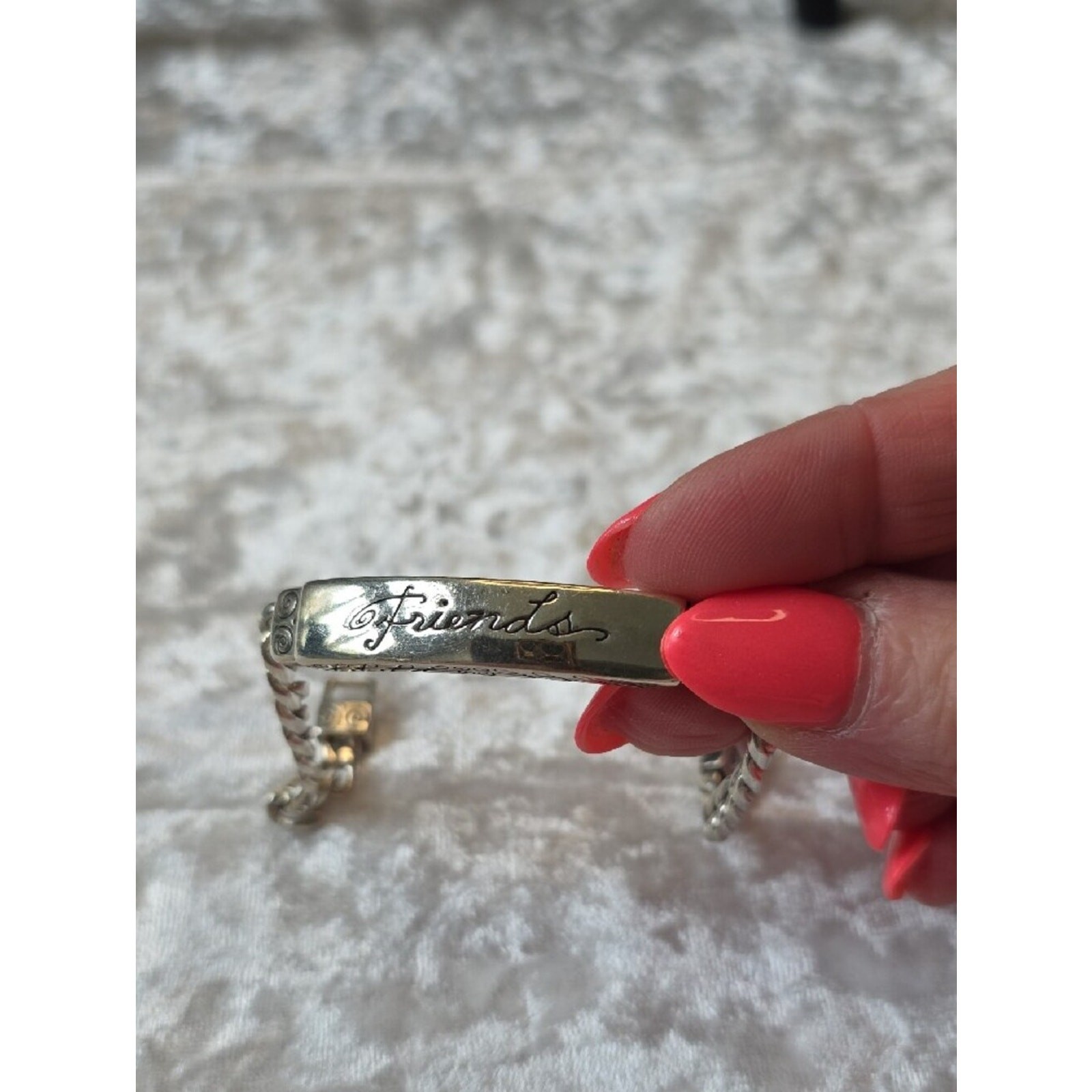 Brighton ‘Friends’ Engraved Silver-Tone ID Bracelet