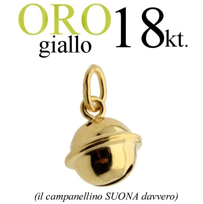Angel Caller Bell Pendant Yellow Gold 18Kt. 750/1000 Birth Pregnancy