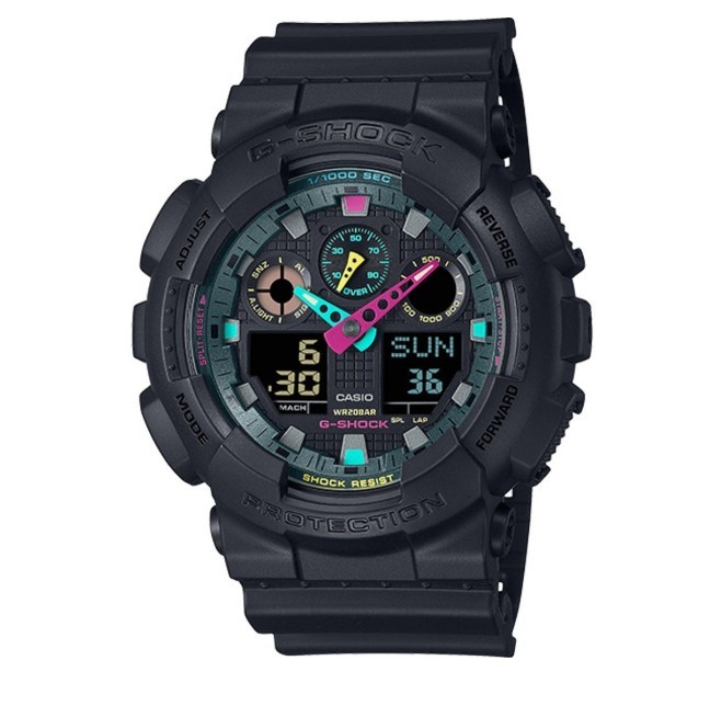 Casio G-Shock GA-100MF-1ADR Men’s Analog Digital Black Resin Watch 200M NEW