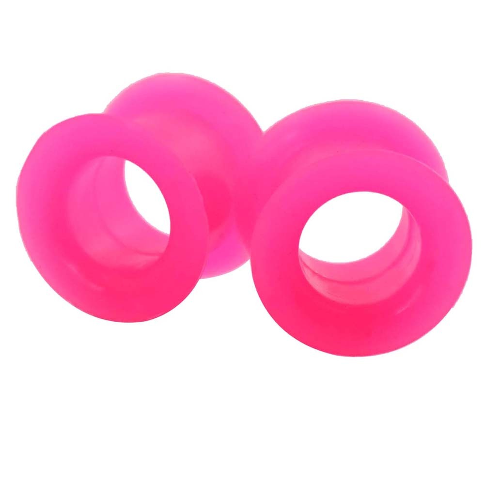 Silicone Tunnels Ear Gauges 2G-1″ Double Flared Expander Body Piercing Jewelry
