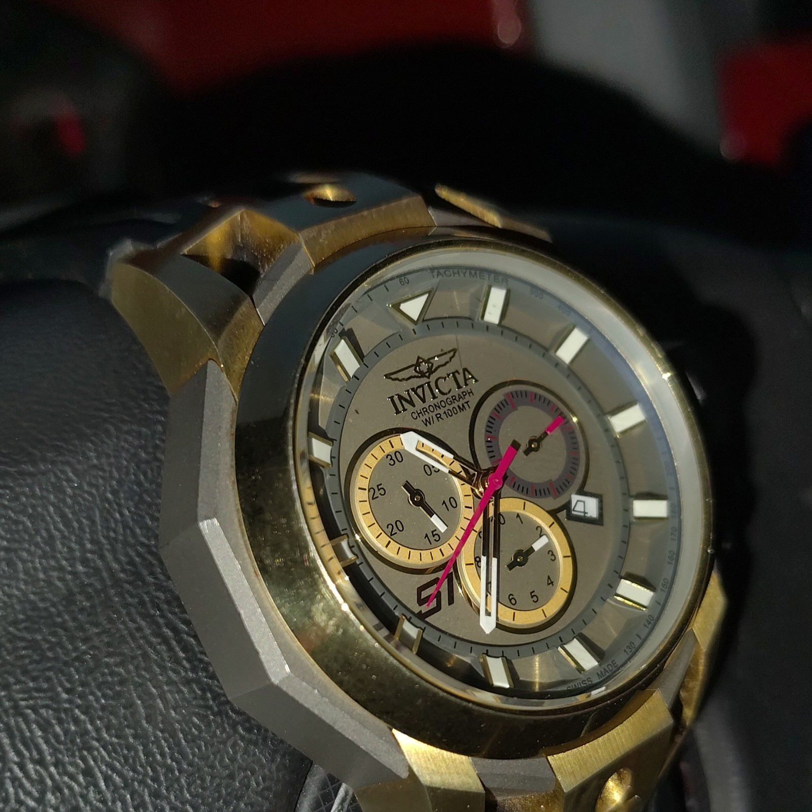 Invicta S1 Rally Men’s Quartz Chronograph Tachymeter Date 100m Black Strap