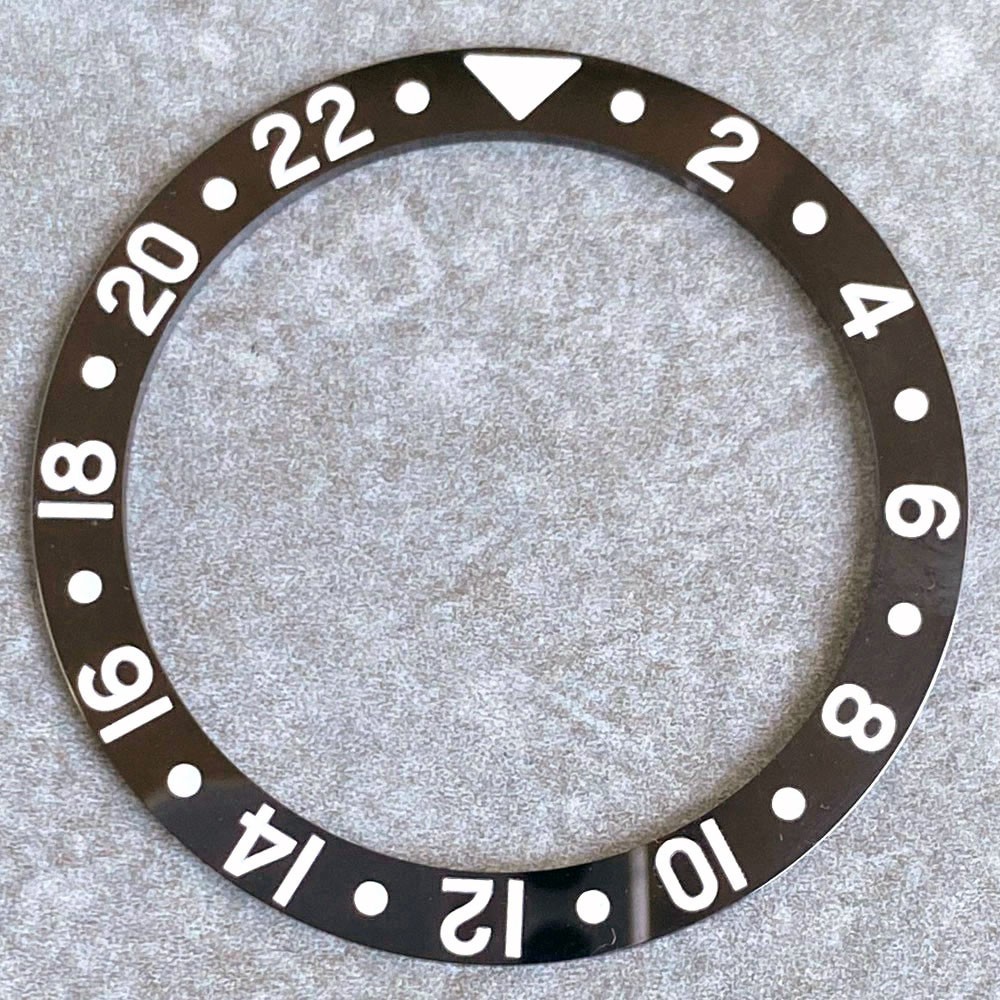 36.5mm Black Aluminum Alloy Bezel Insert For 38MM Retro Tandorio Mens Watch