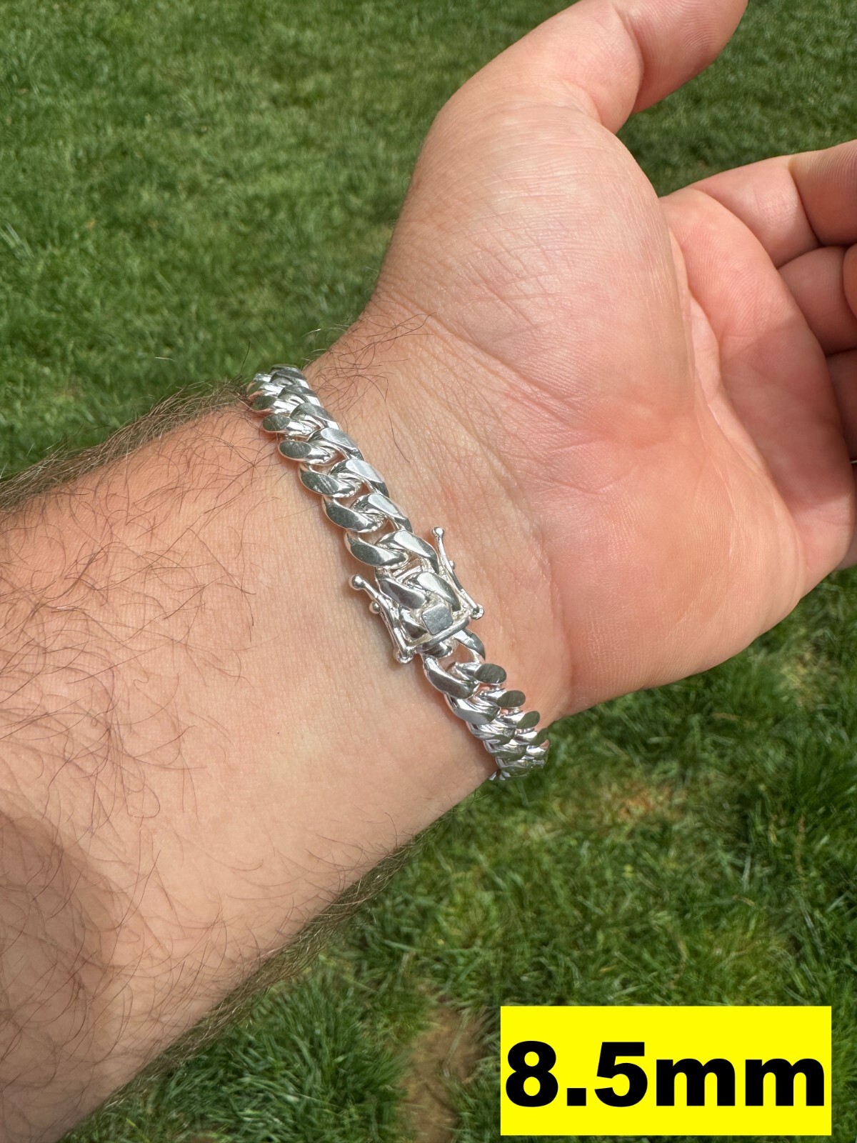 Real Solid 925 Sterling Silver Miami Cuban Chain Or Bracelet 5-14mm Box Clasp