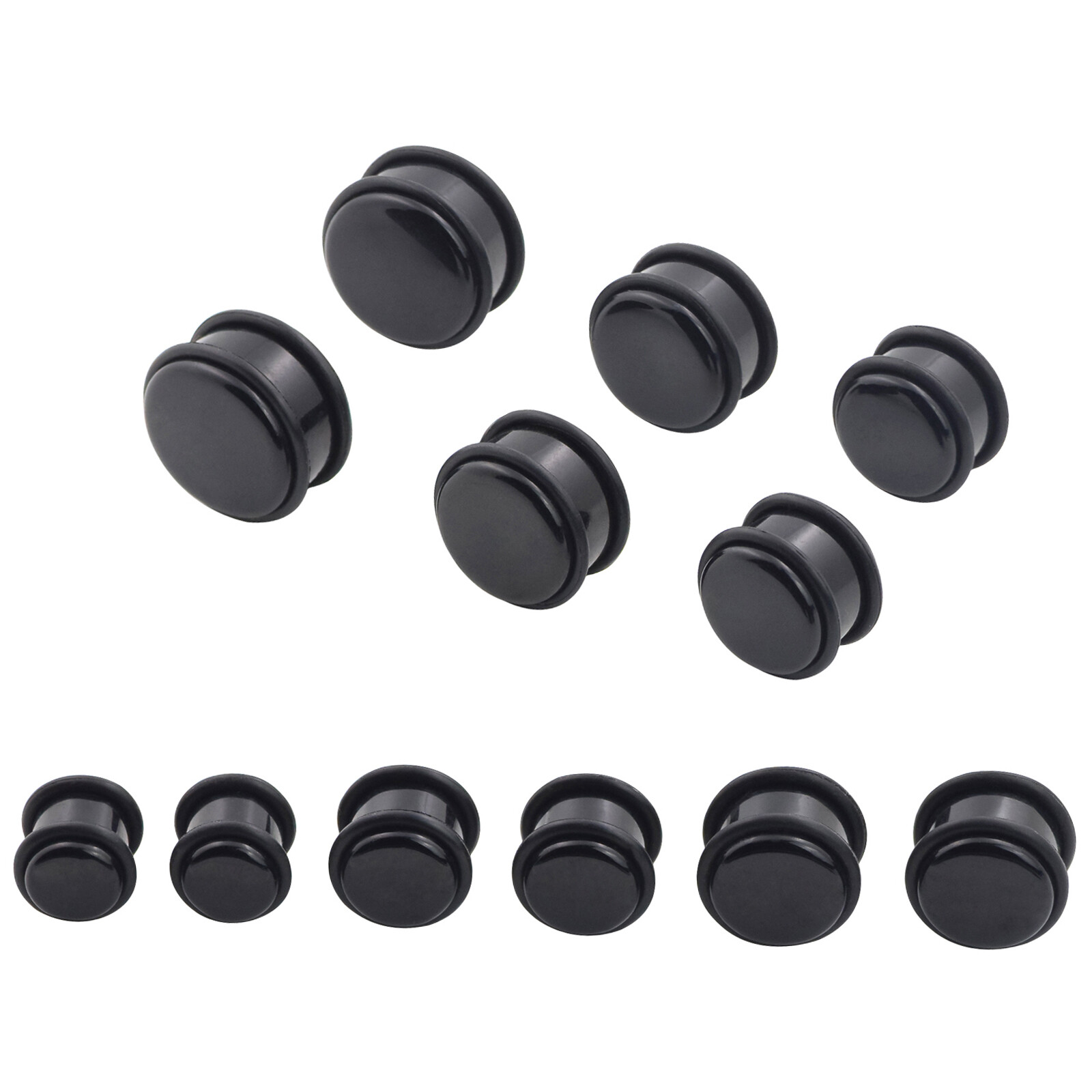 24PC Ear Stretching Kit – 00G-20mm Big Gauge Silicone Tunnel Acrylic Taper Plug
