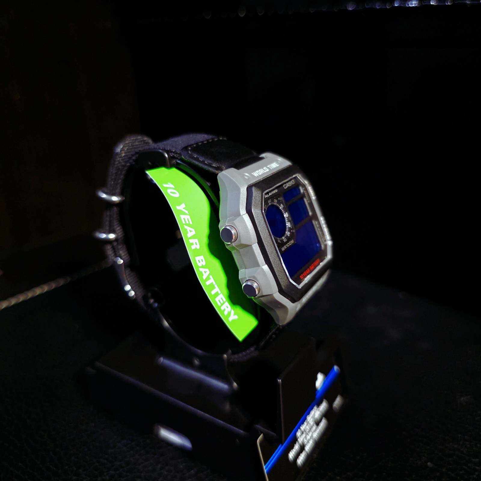 Blue 🔵 Casio Royale World Time AE1200 Grey Case Custom Mod