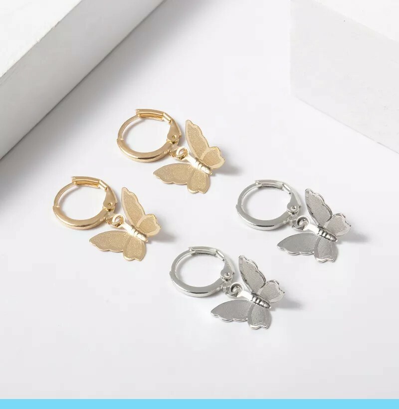 New Personality Wild Geometric Earrings Women’s Butterfly Simple Fashion Beauty