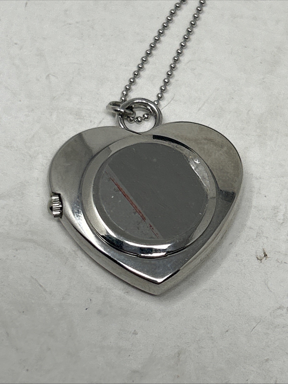 Vintage American eagle heart watch necklace valentines