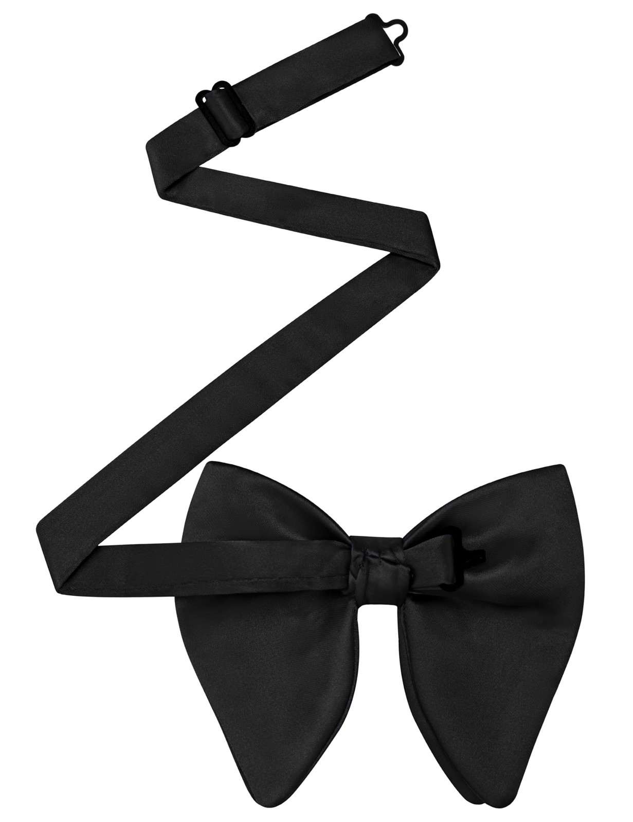 Branduce Solid Color Oversize Pre-tied Bow Tie Quality Adjustable Tuxedo Bowt…