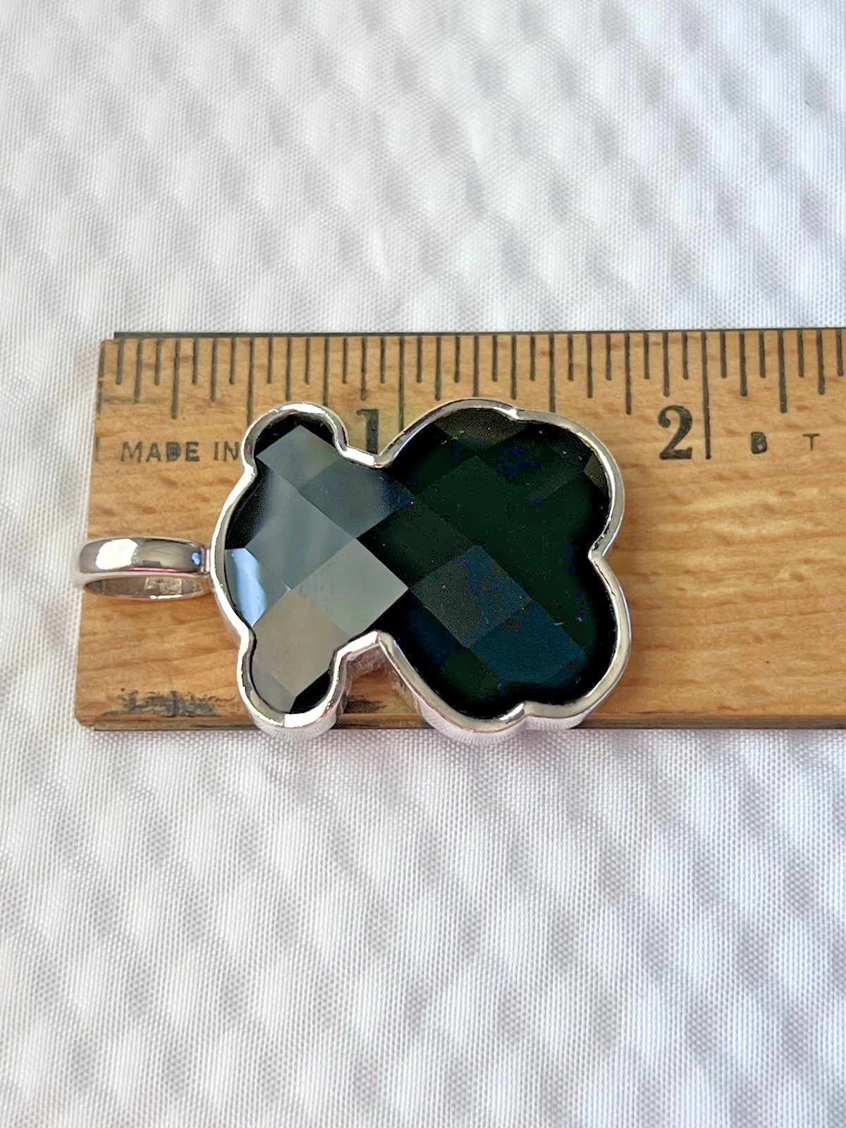 TOUS Sterling Silver Black Onyx Bear Pendant 925 Original Box