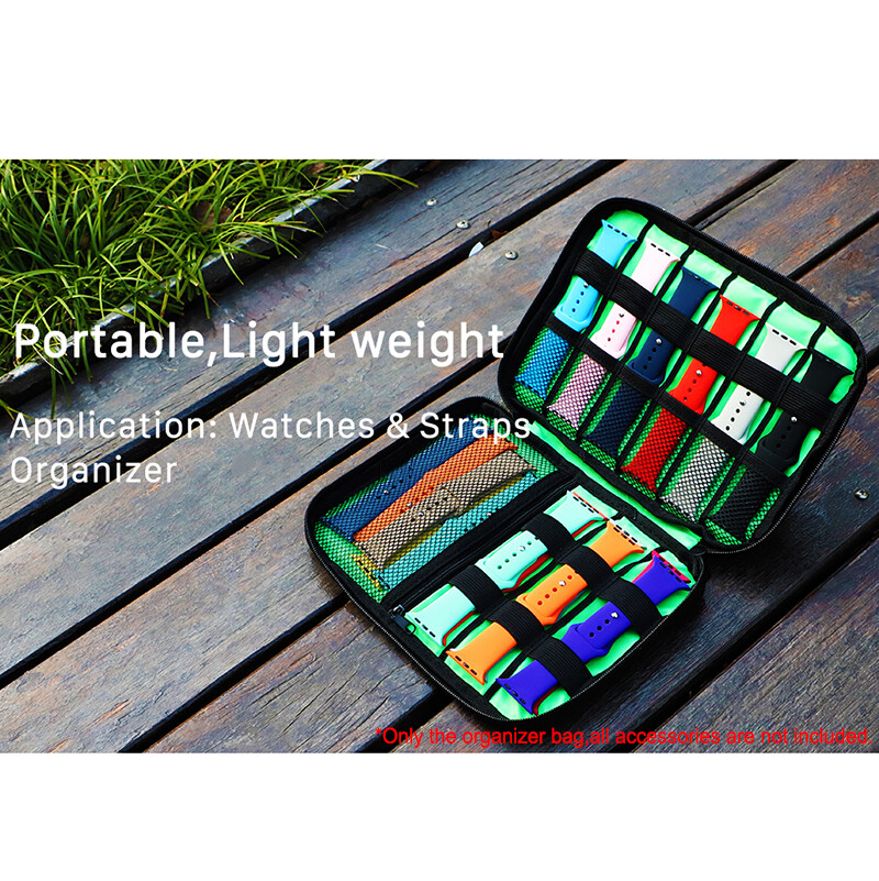 Portable Watch Strap Band Storage Pouch Travel Bag Case For Apple Watch Samsung