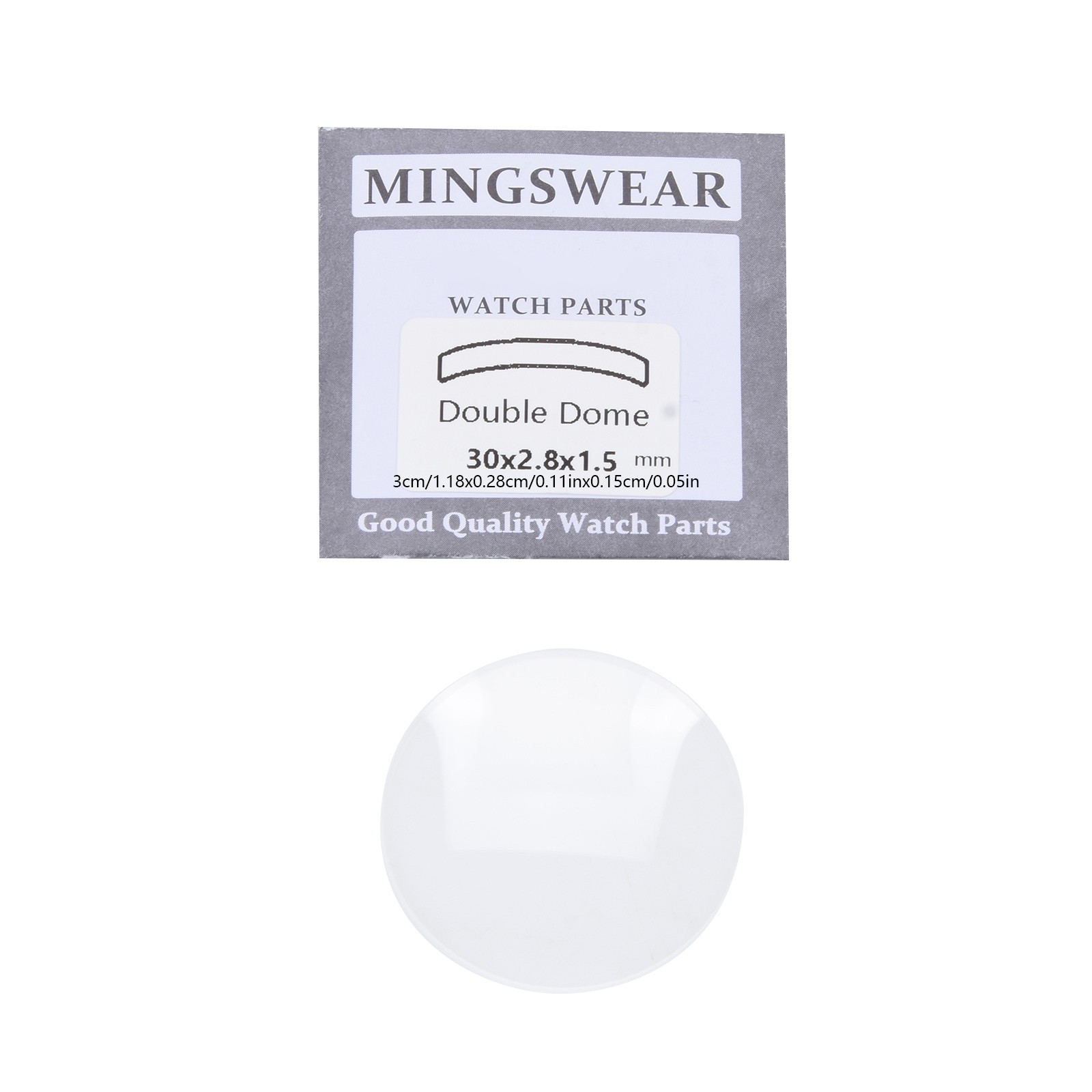 New Durable Double Domed Mineral Watch Crystal 30mm-38mm Diameter Concave Glass