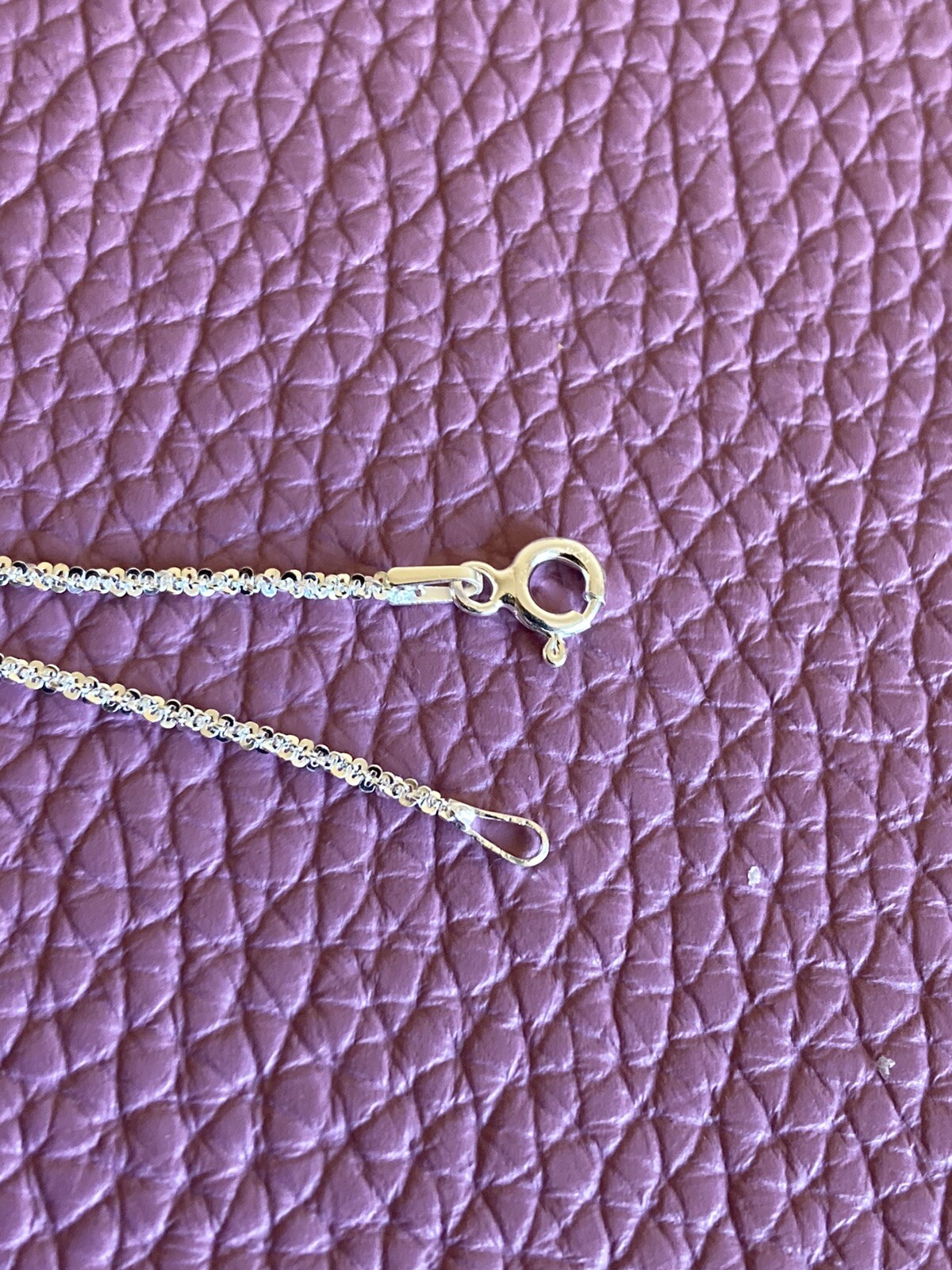 New Sterling Solid 925 Silver Crushed Rock 16″ Necklace 1.3mm Thick Free Shippng