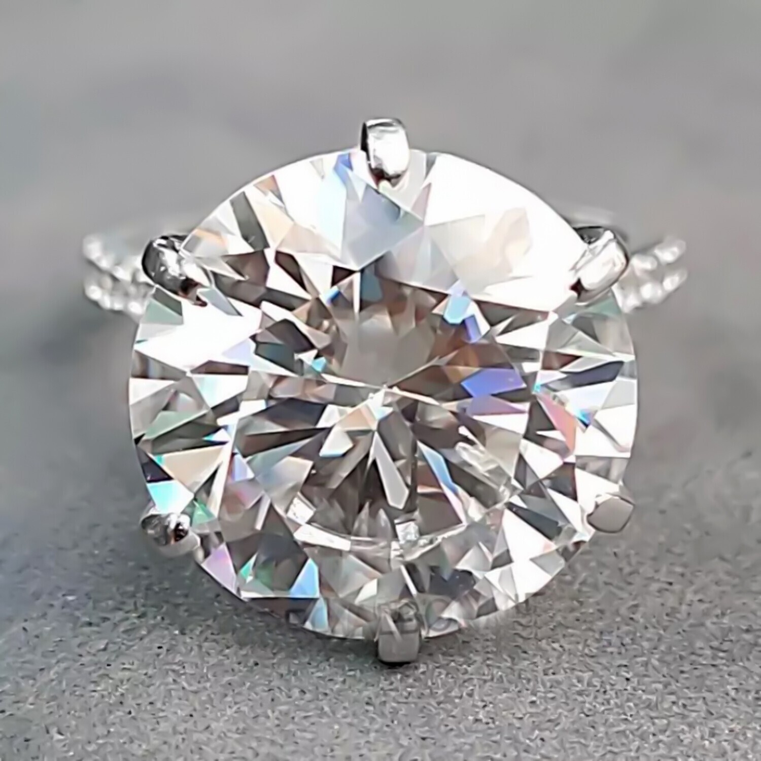 11.50 Ct Certified F VS1 Diamond Solitaire Ring Luxury Jewelry for Fall