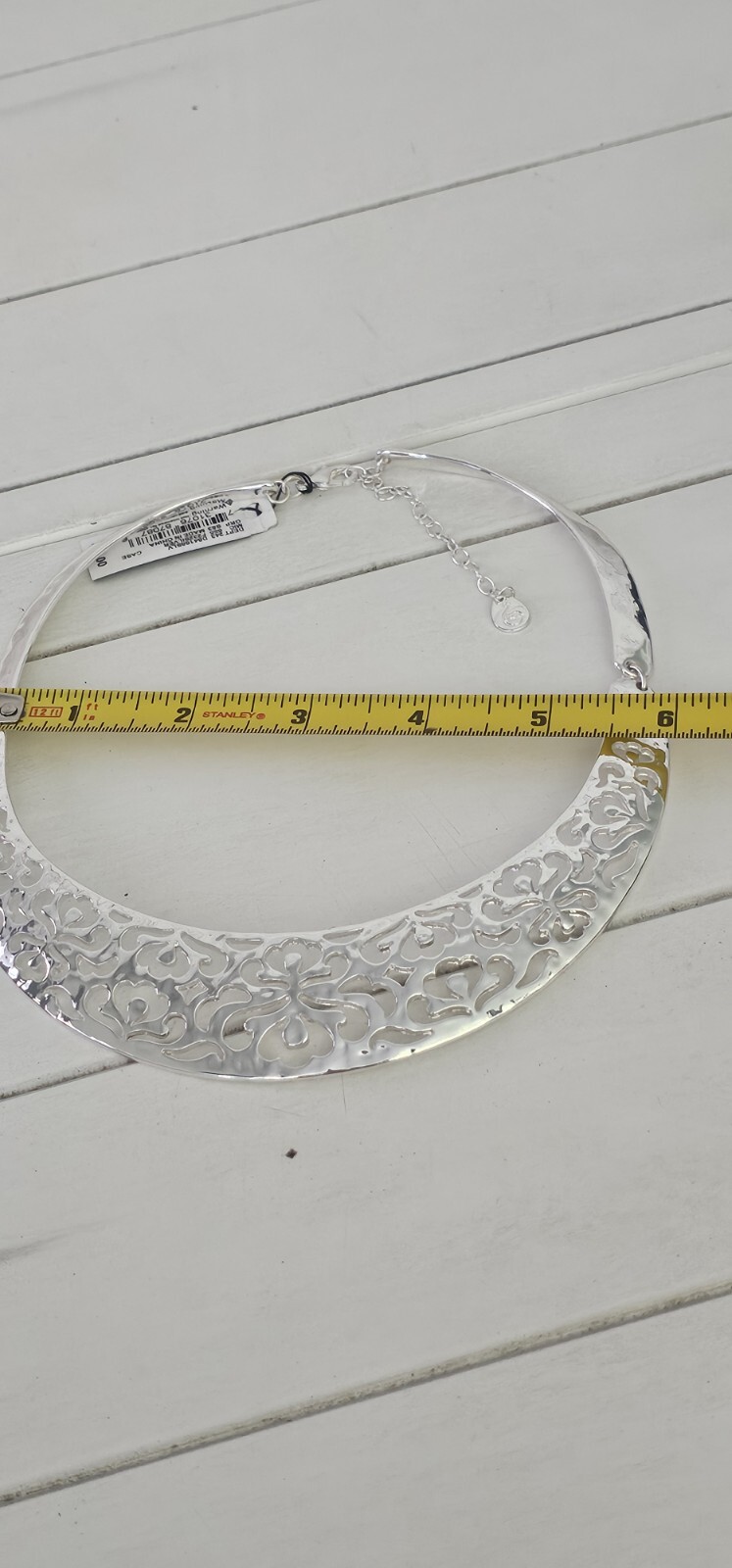 Scroll By Dillard’s NWT Silver tone Nickel Free Adjustable Collar Necklace