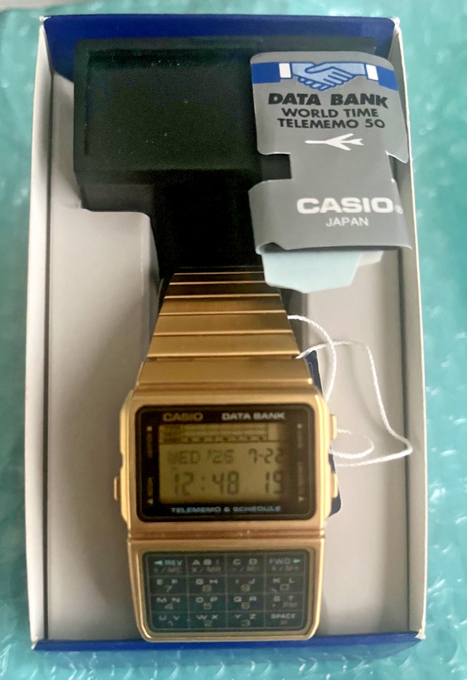 Casio DBC-610 Databank Vintage Calculator Watch Module 676 Box Tested Working