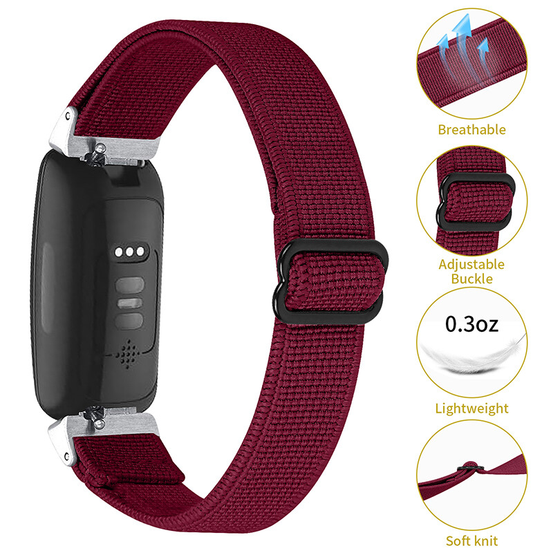 For Fitbit Inspire3 HR 2 Replacement Band Bohemia Woven Nylon Elastic Strap Band