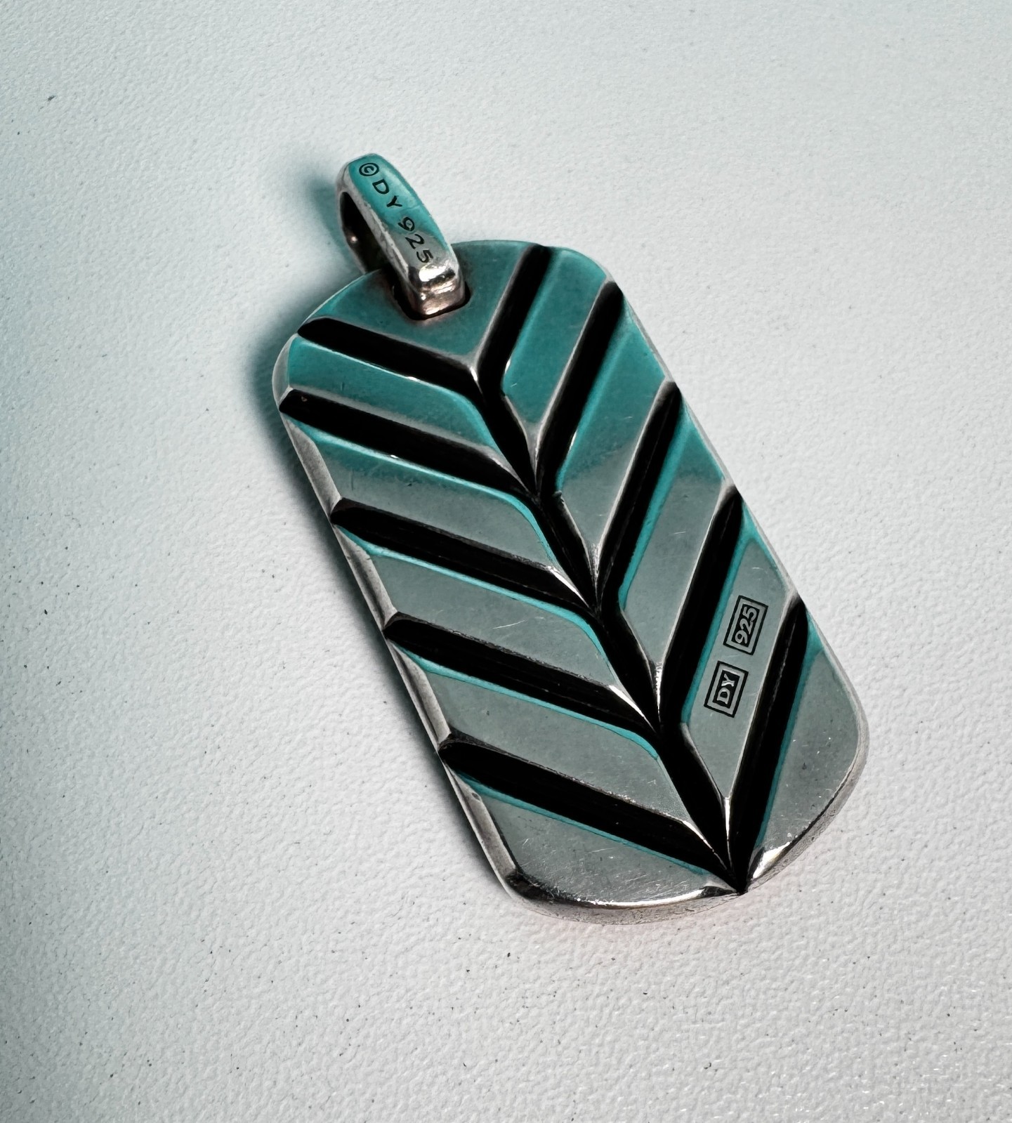 John Hardy Tigers Eye Chevron Tag 42mm