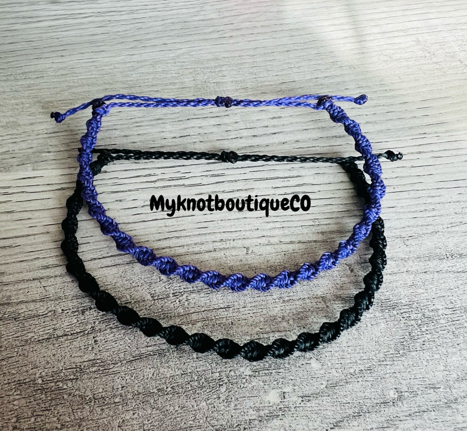 Waterproof Waxed Beach, Boho, Surfer Style Twisted Bracelet, Yoga, Friendship