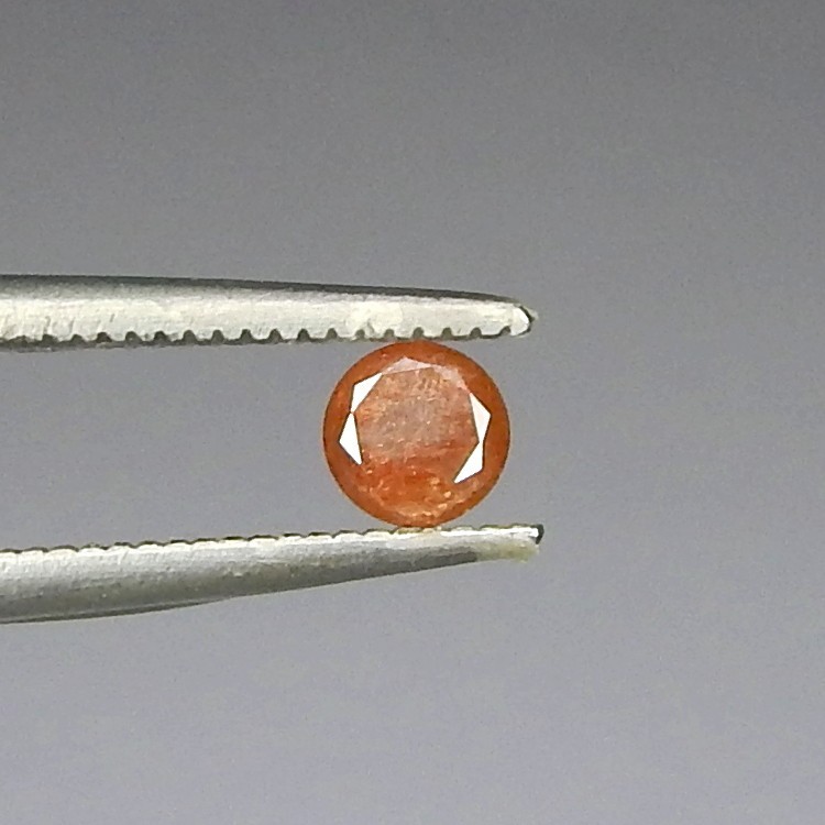 .4ct Untreated Unheated Orange Brown Diamond Natural Earth Mined Faceted Round