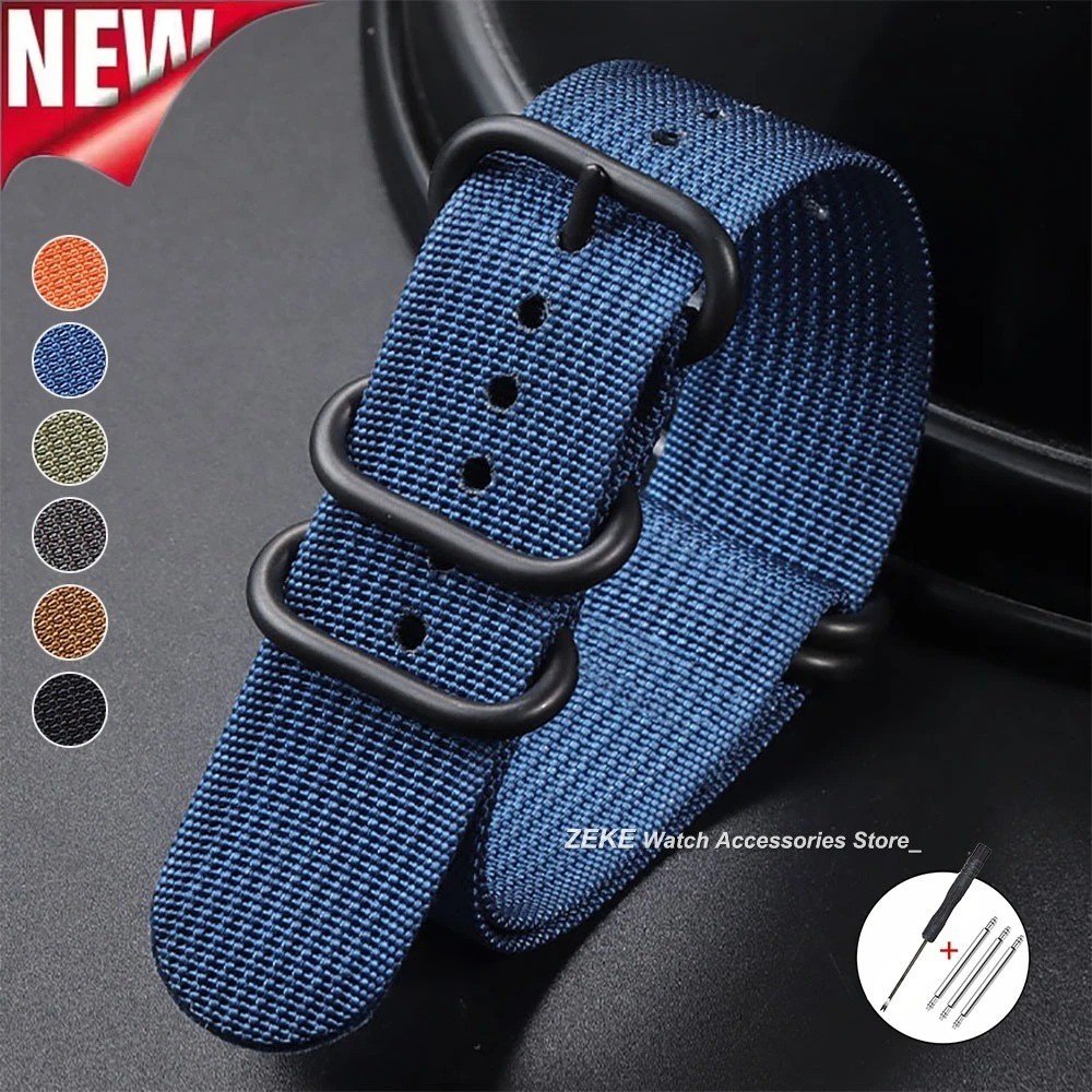 18mm 20mm 22mm 24mm Ballistic Durable Military Nylon Wrist Watch Band Strap