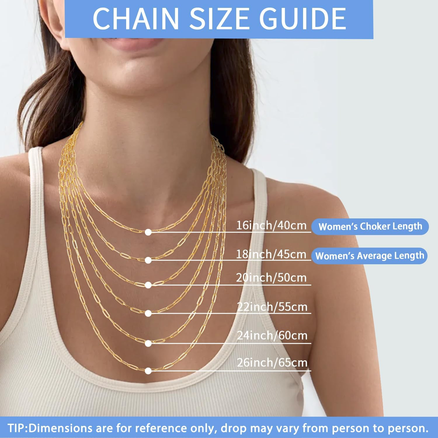 14K Gold Plated 925 Sterling Silver Paperclip Chain Necklace for Women, 2.5Mm 3M