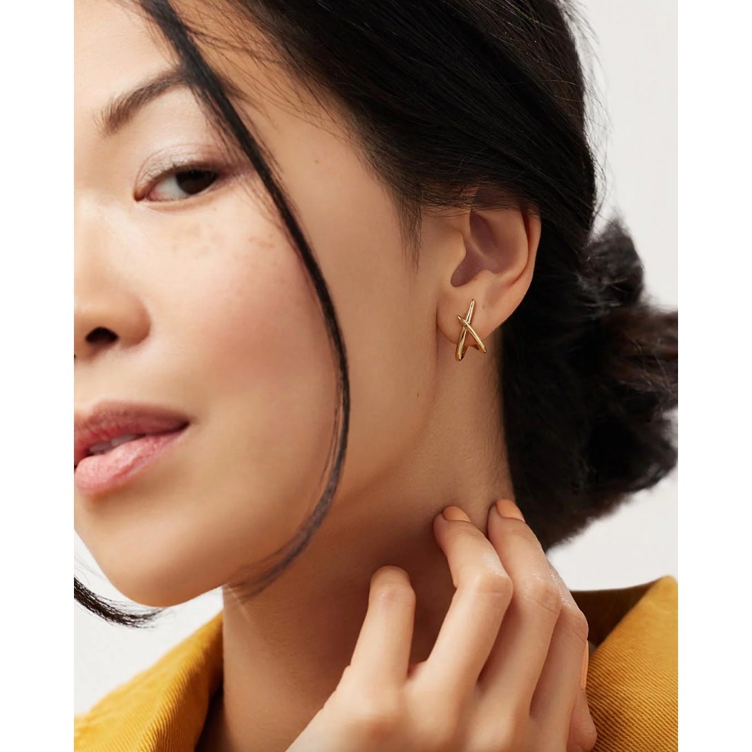 Ana Luisa Sloane Gold Stud Earrings