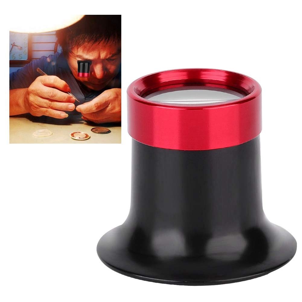10X Jewelry Loupe Magnifier Watch Eye Loop Pocket Lens Aluminum Alloy Tool