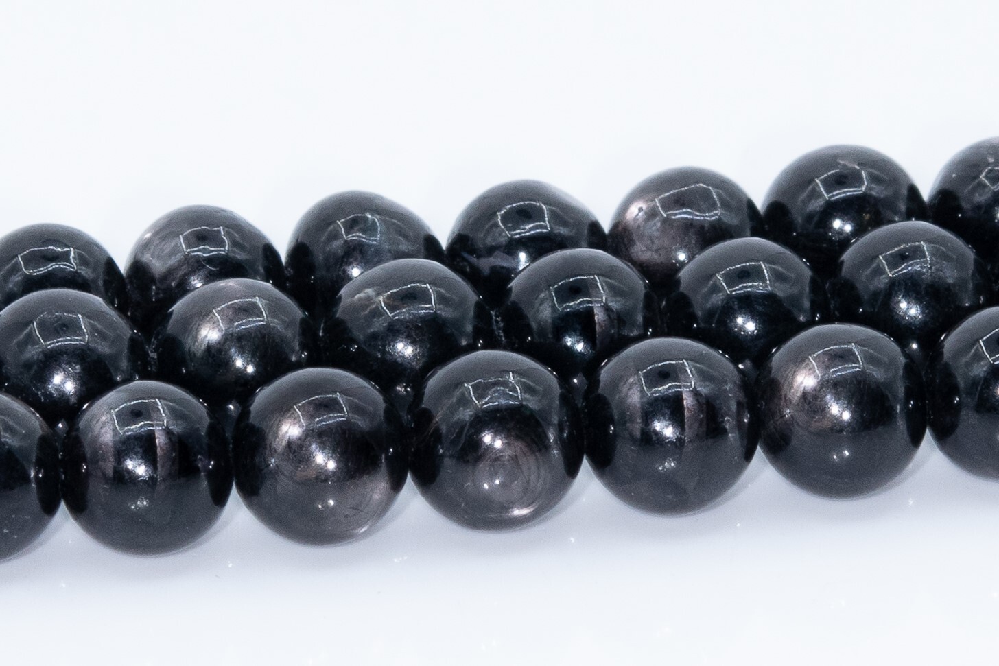 Genuine Natural Black Aura Hypersthene Grade AAA Round Loose Beads 6/8/10/12MM