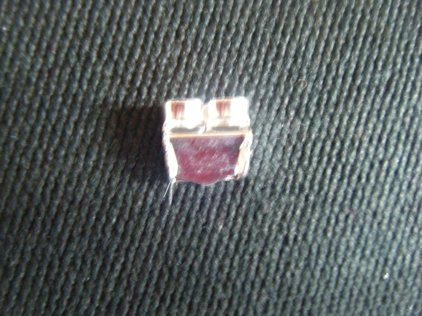 Bolo Slide, Petite 16x14mm Silver Plated Locking Slide Dirs 4mm Cord x2pc