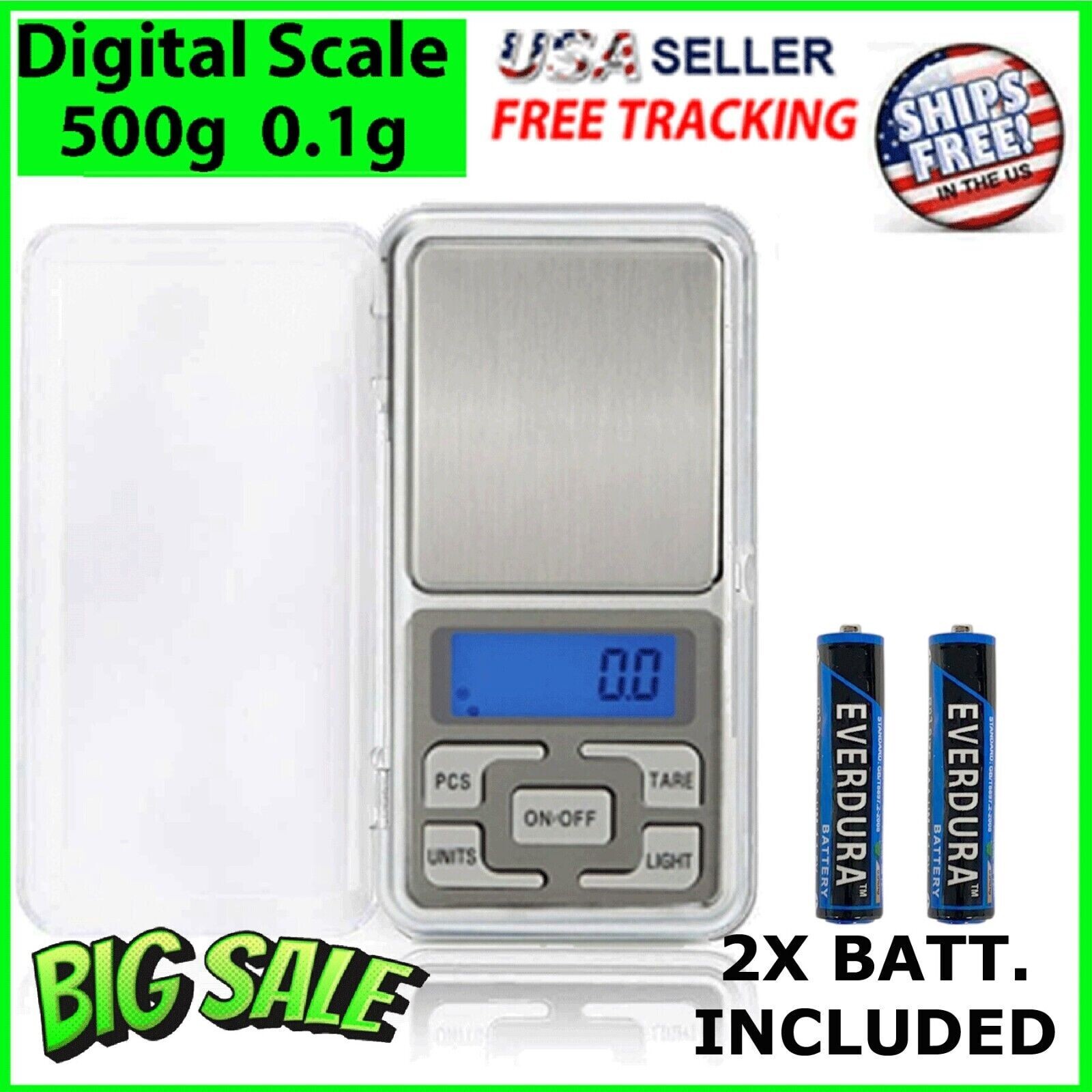 0.1g – 200g Gram Mini Digital LCD Balance Weight Pocket Jewelry Diamond Scale