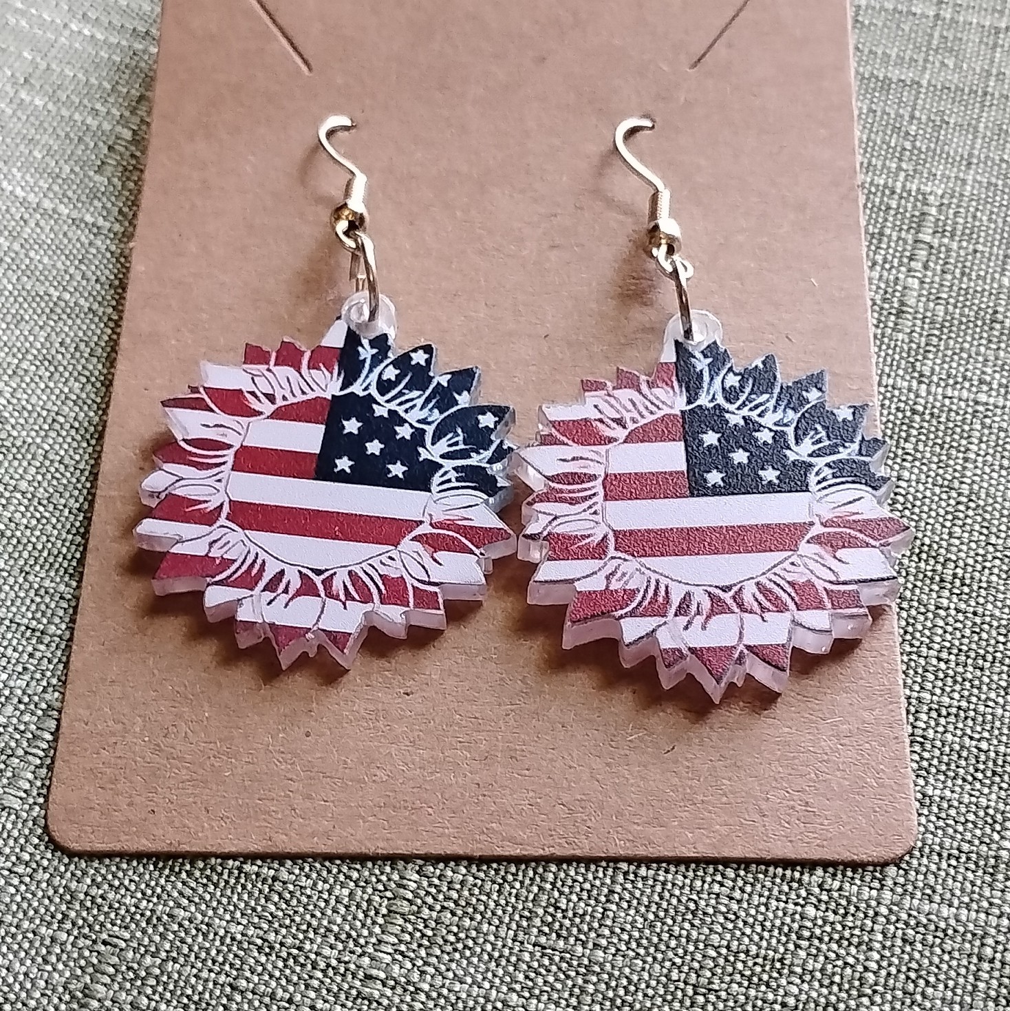 Patriotic Flag Earrings. Happy 250th America! 6037