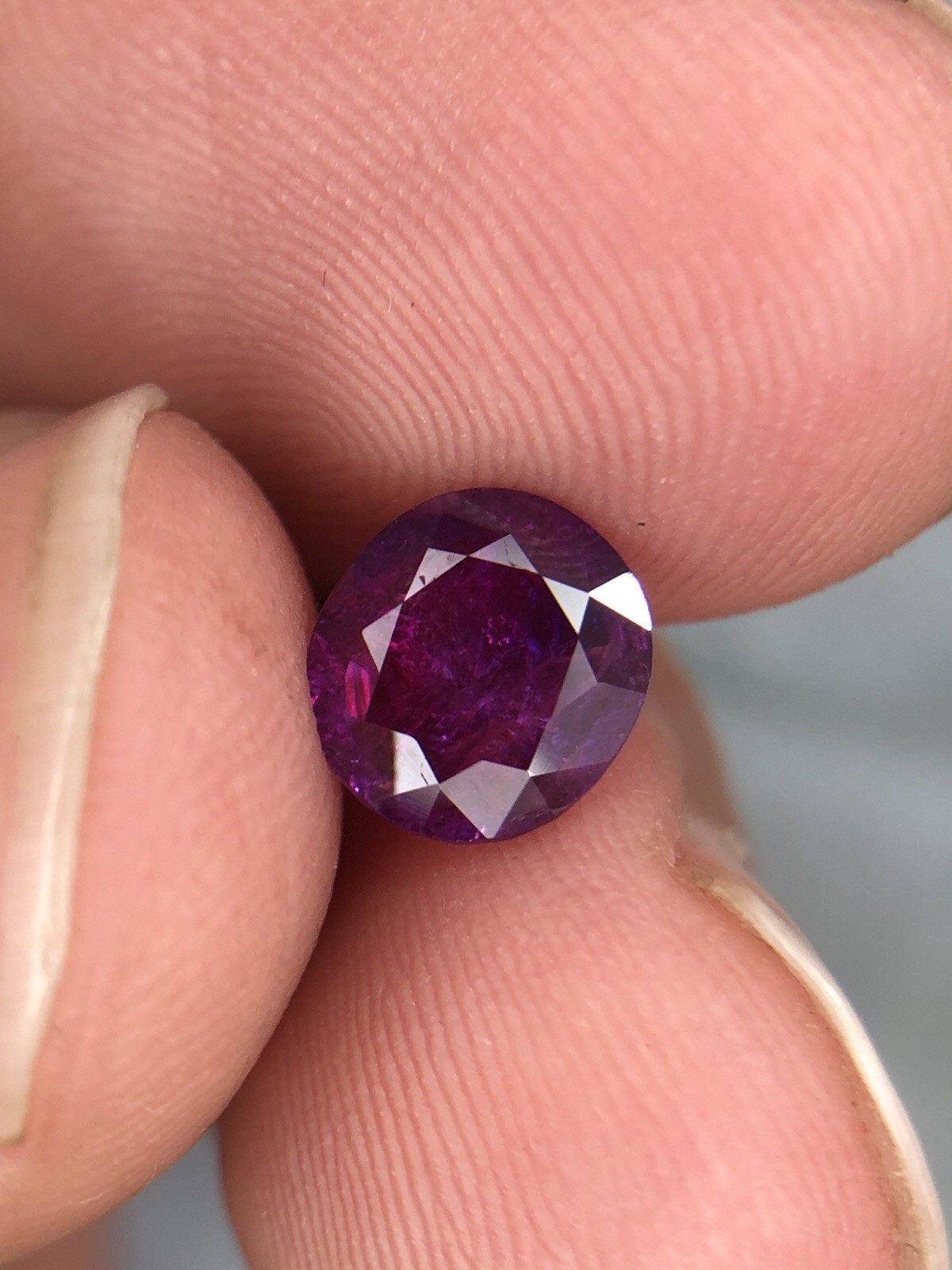 1.35 Carats Beautiful ruby pink Color and beautiful Faceted Piece 😍