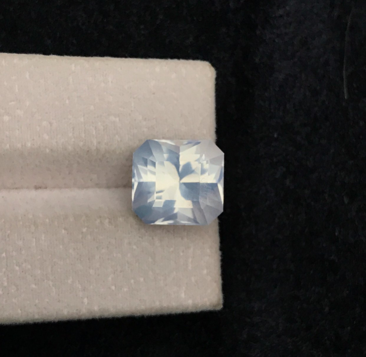 Fancy Cut Natural Moonstone 6.80 CT Loupe Clean Rainbow Loose Gemstone