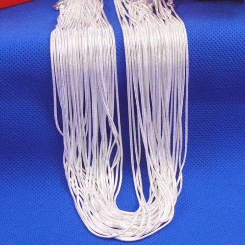 925 sterling solid Silver lots 10PCS 1mm snake chain Necklace 16-30inch