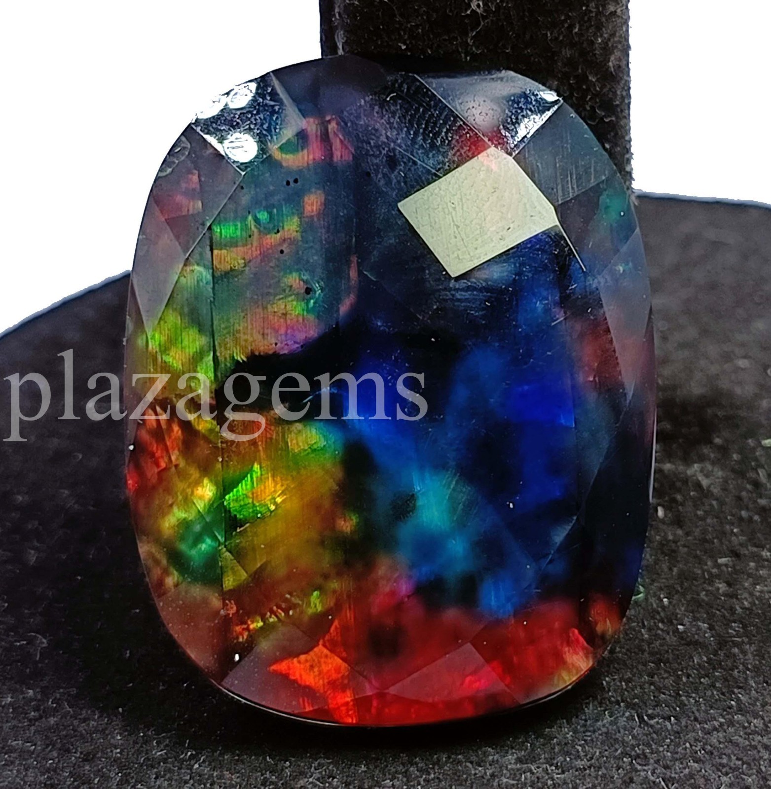 59.30 Ct Natural Ethiopian Black Fire Opal Certified Rare Precious Gemstone 5ARE