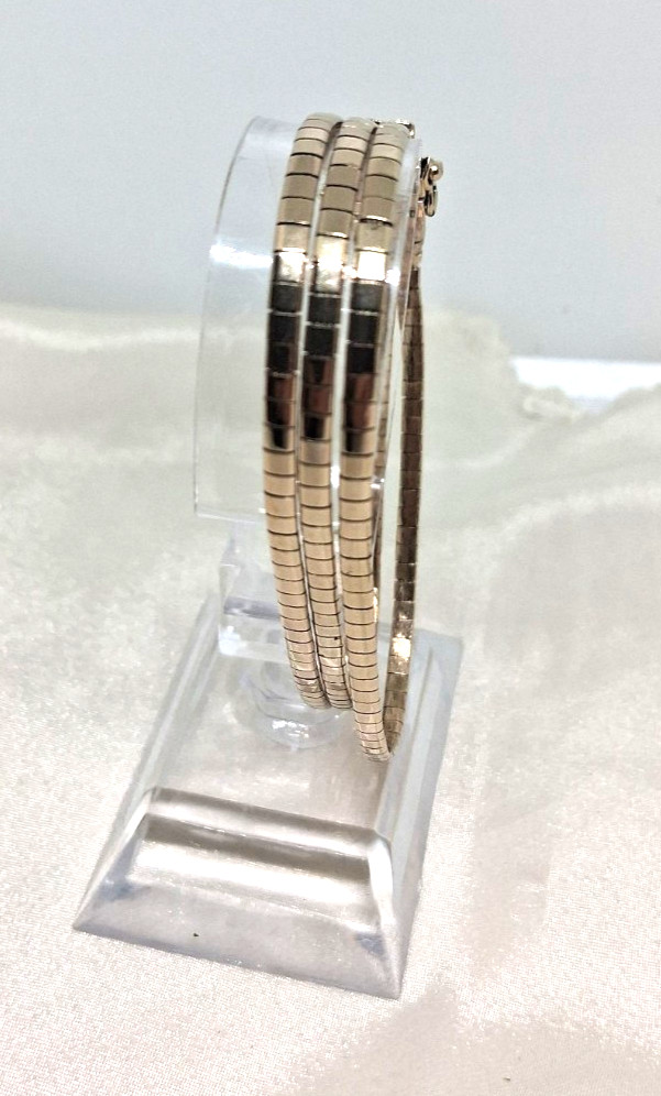 Vintage UnoAerre 8K Gold 333 Multi-Strand Omega Bracelet Italy 13.4g Signed
