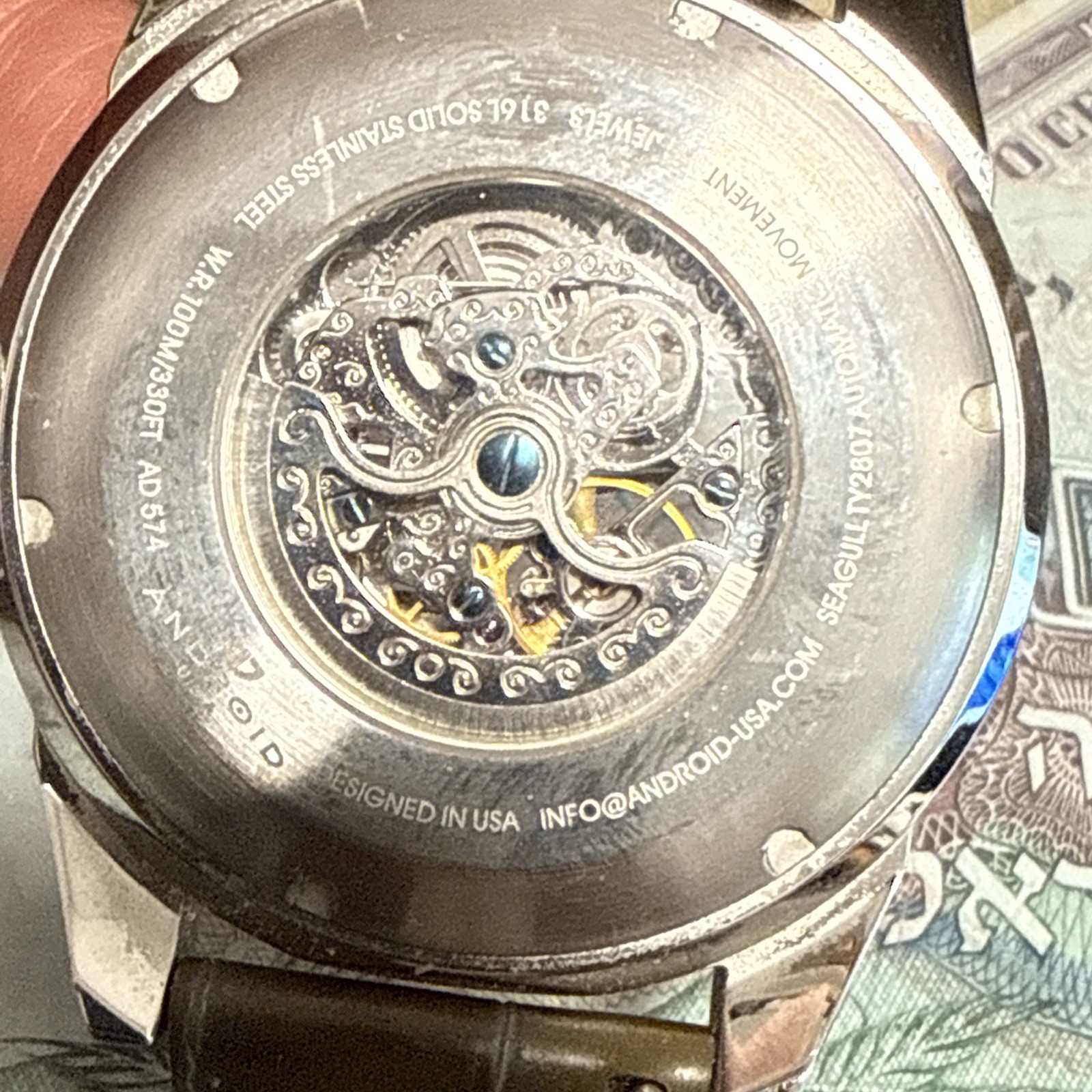 ANDROID HORIZON 2 Automatic Mens Watch Seagull TY2807 AD574 48mm Skeleton