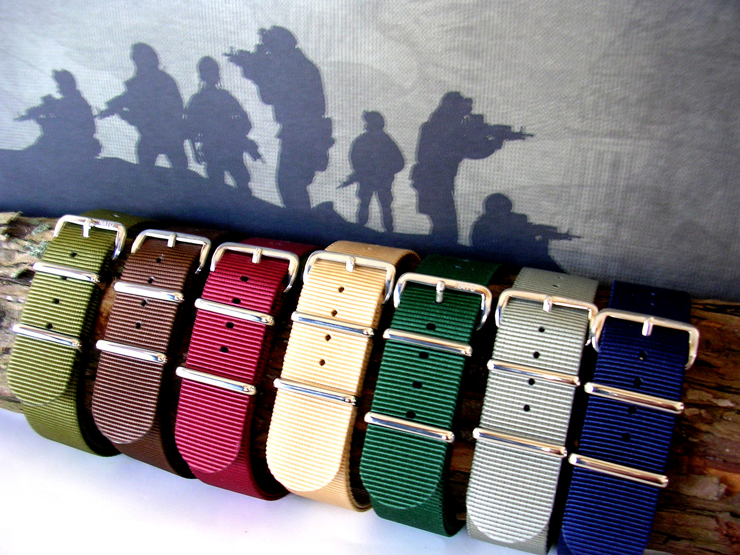 NATO® strap G10 Ballistic nylon military MoD diver Sport watch band Stitched USA