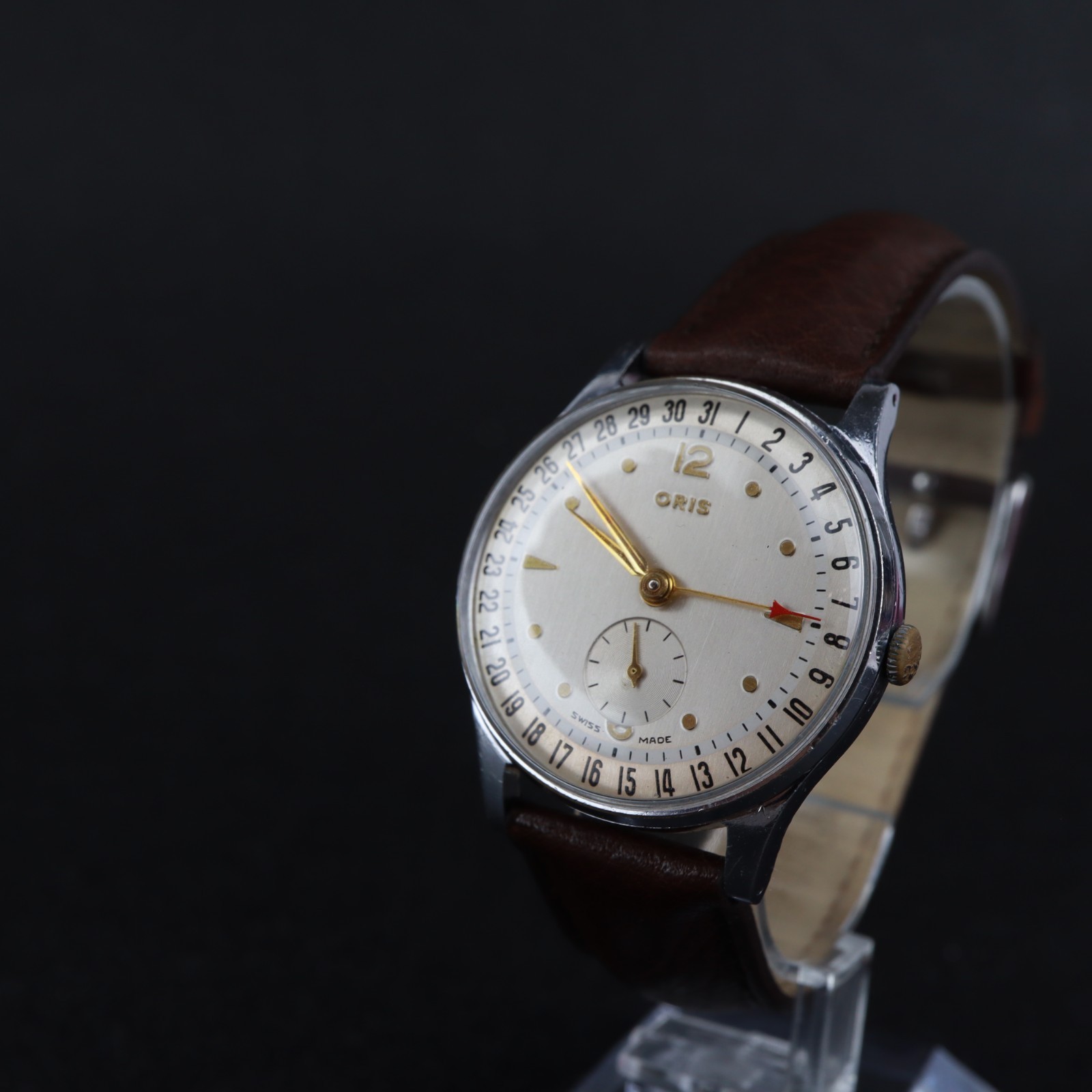 Vintage Oris Pointer Date Cal 453 Manual Wind 1950s Men’s Watch 33mm
