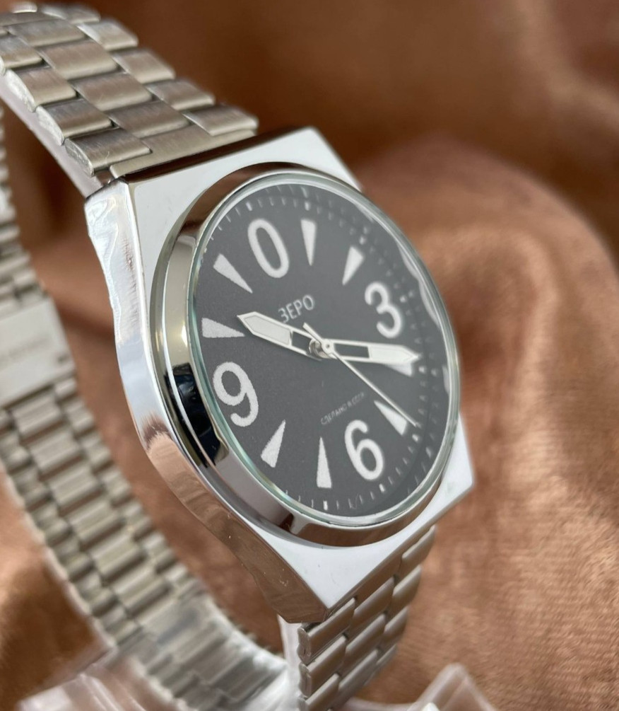 USSR-style quartz watch, big zero, Soviet military watch