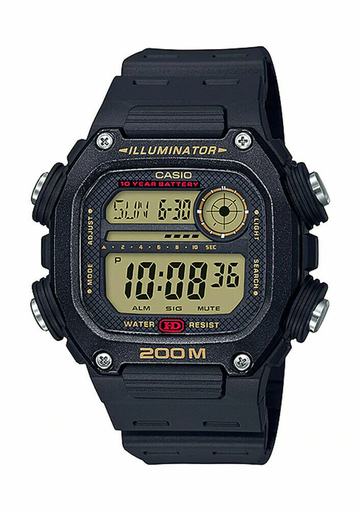 Casio DW291H-9AV, World Time Watch, 200 Meter WR, 10 Year Battery, Alarm, Date