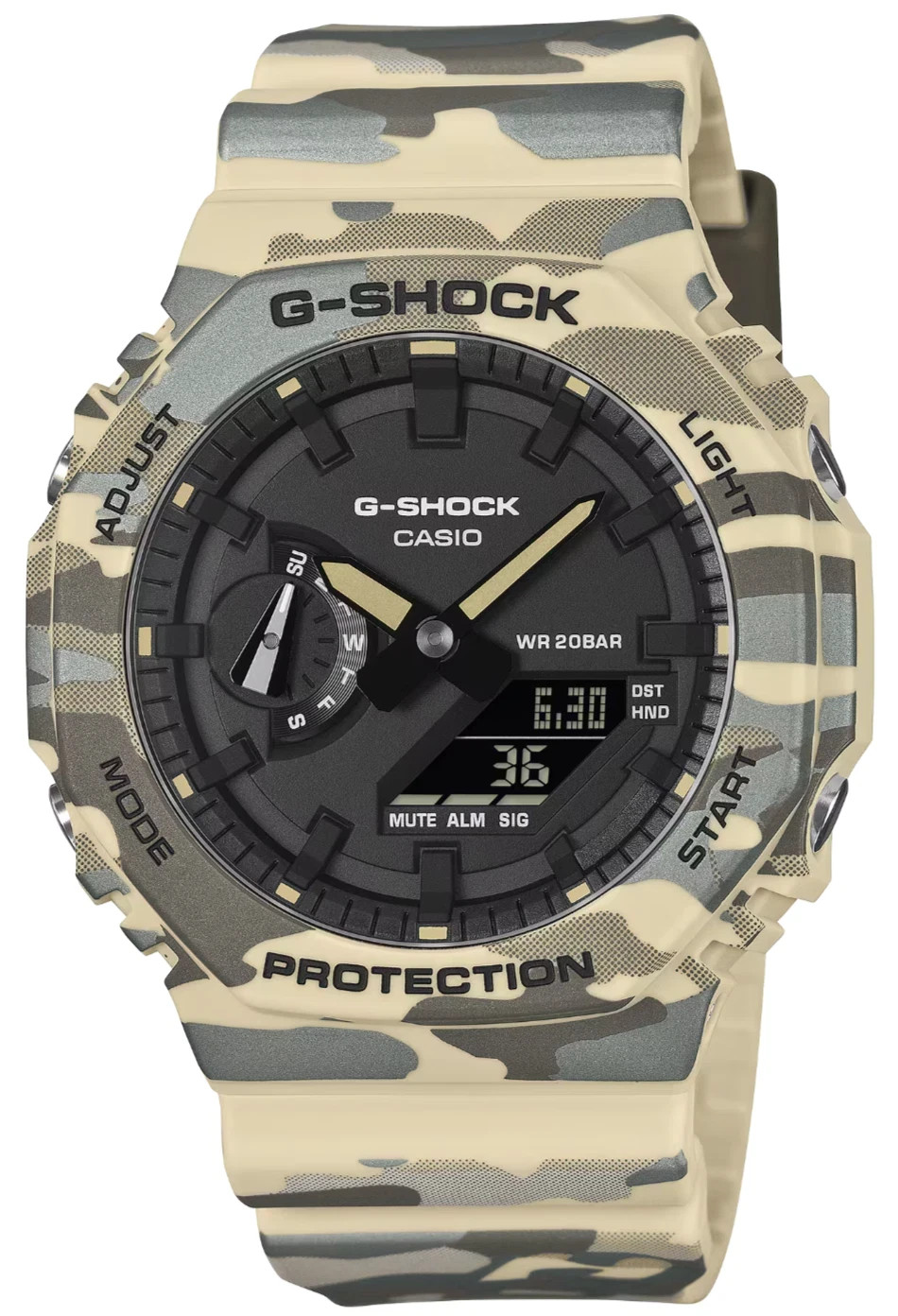 NEW Casio G-Shock 2100 Analog-Digital Series Camouflage Watch GA2100CM-5A