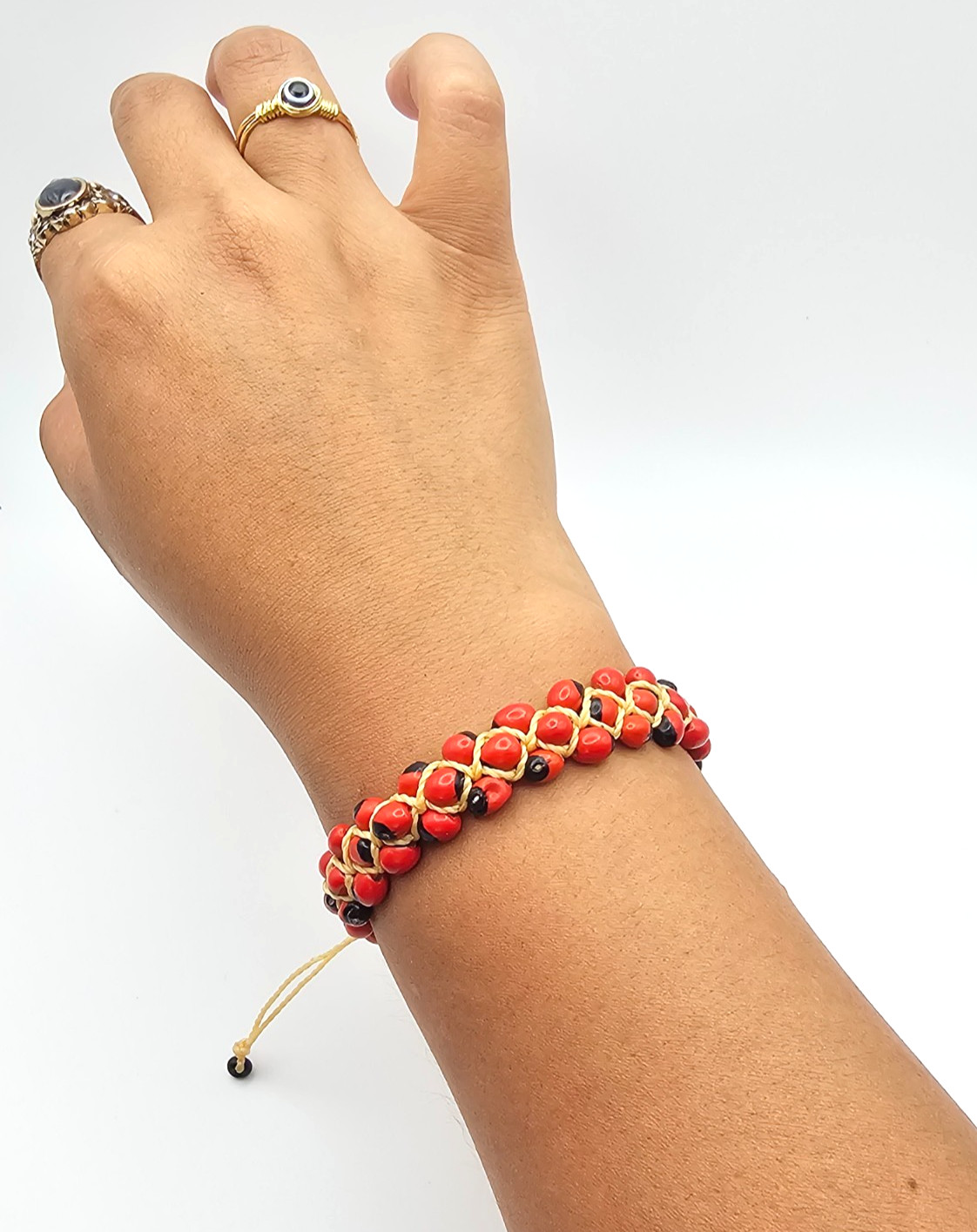 Bracelet Peonias Adjustable – Pulsera Peonia Luck Protection Evil Eye