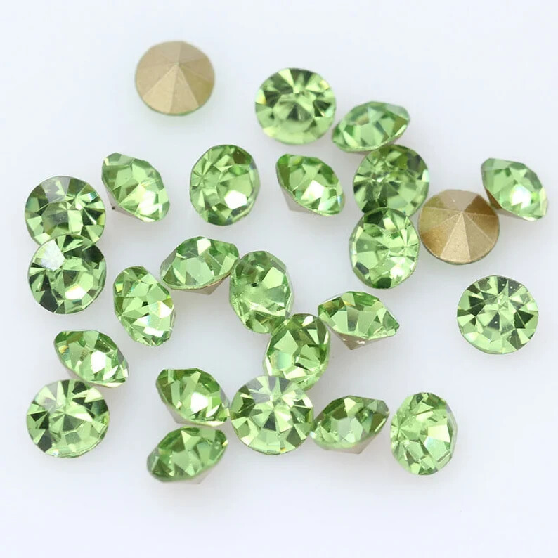 144pcs Pointed Back Rhinestones Tiny Loose Rhinestone Sparkling Crystal Beads