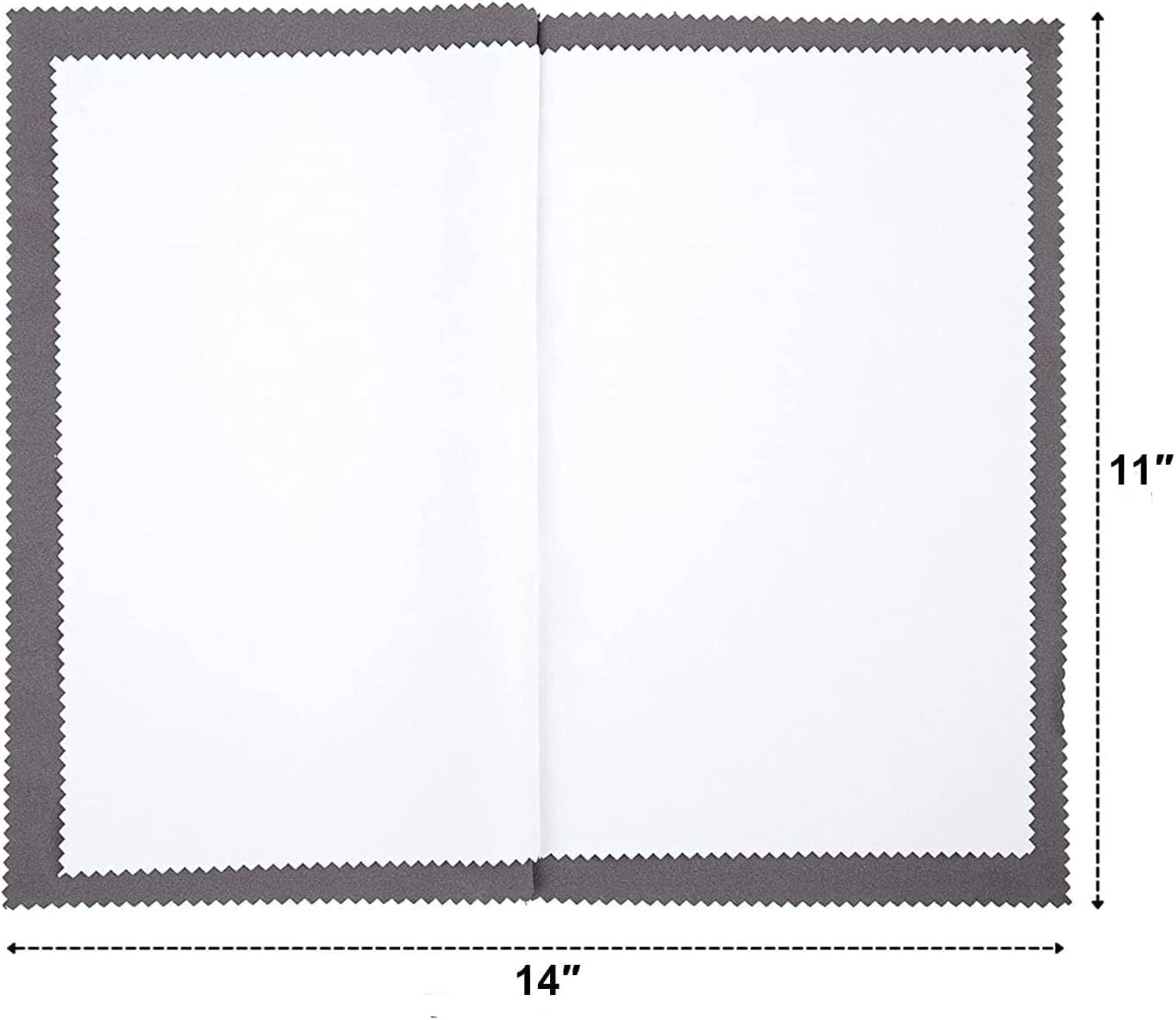 Pro Size Silver Polishing Cloth Jewelry Cleaning 11″ X Pack of 1, Gray
